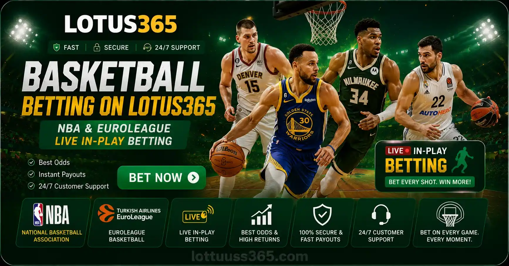 Basketball betting on Lotus365