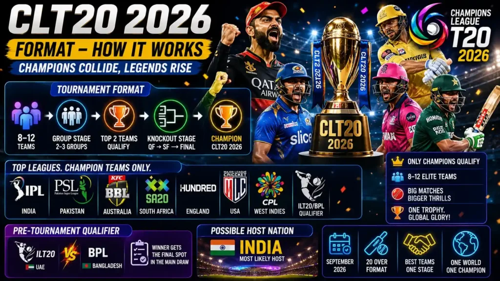 CLT20 2026 Format — How the Tournament Works