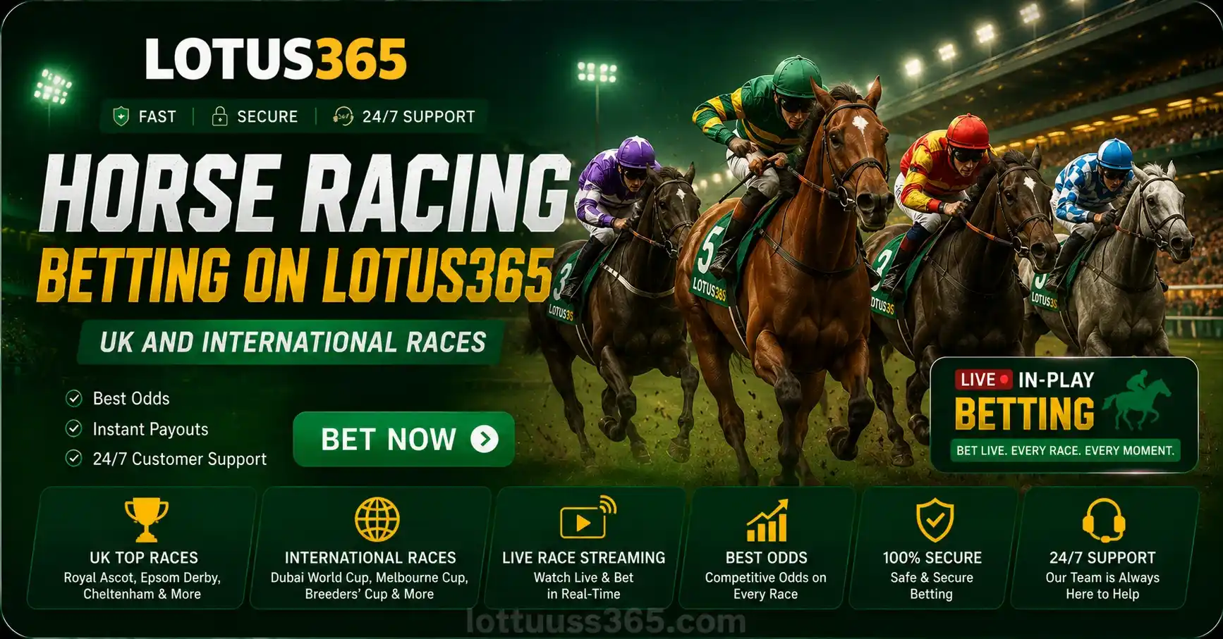 Horse racing betting on Lotus365