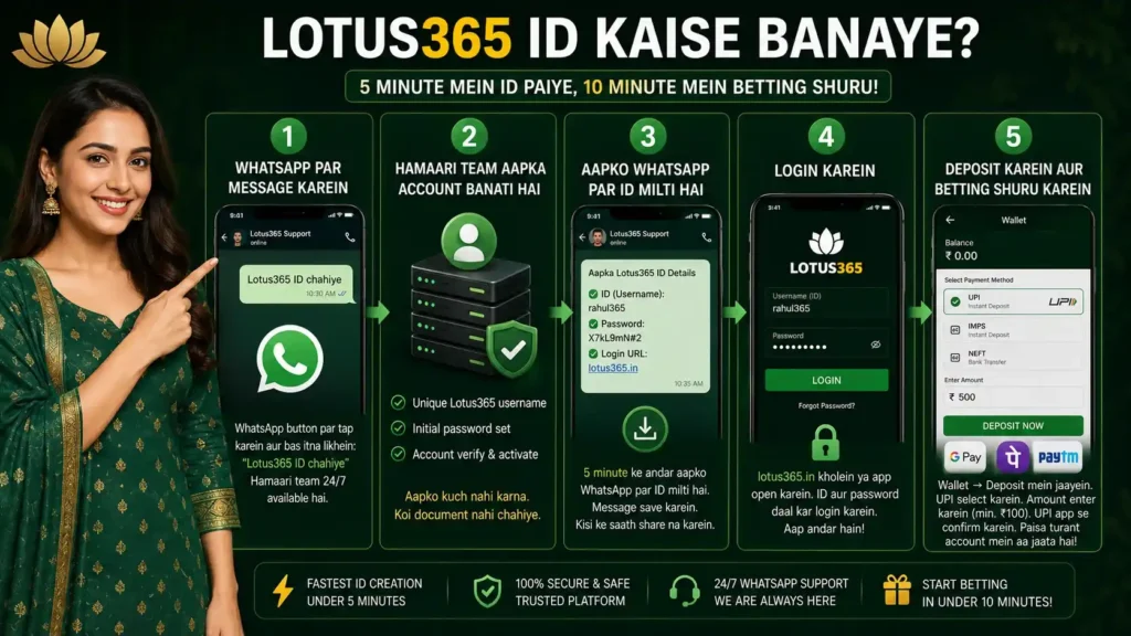 Lotus365 ID Kaise Le? Puri Information
