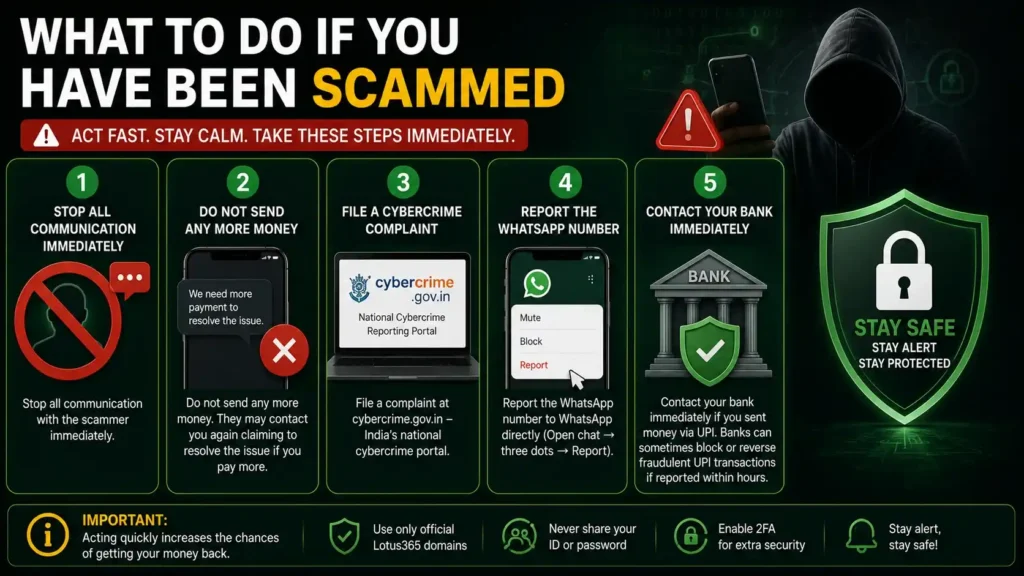 What to Do If You Have Been Scammed
