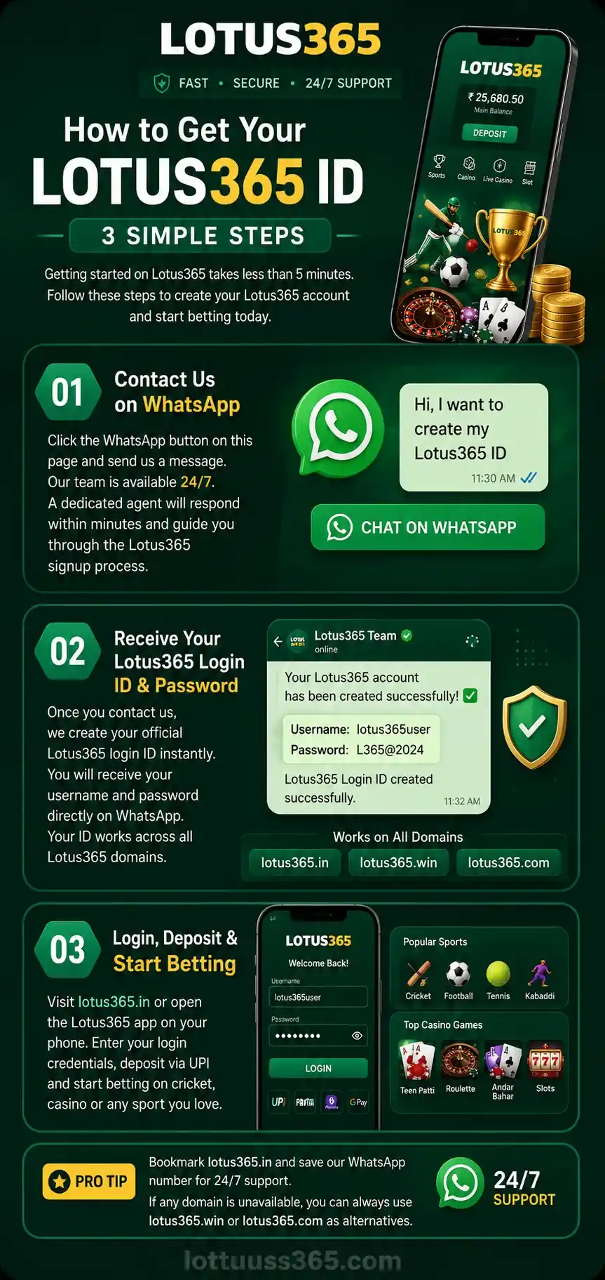 How to Get Lotus365 ID