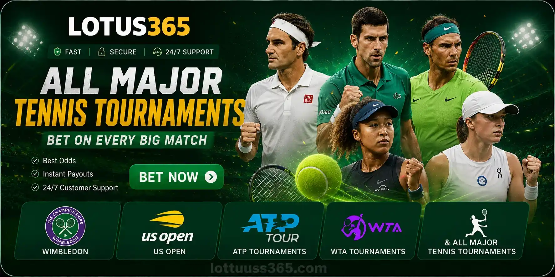 Tennis betting on Lotus365