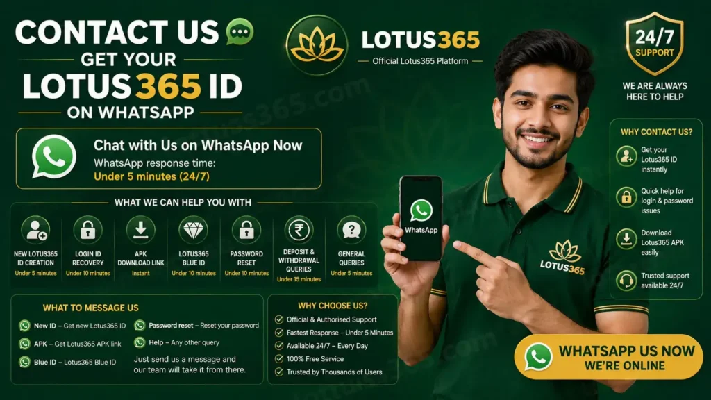 lotus365 whatsapp support 24/7