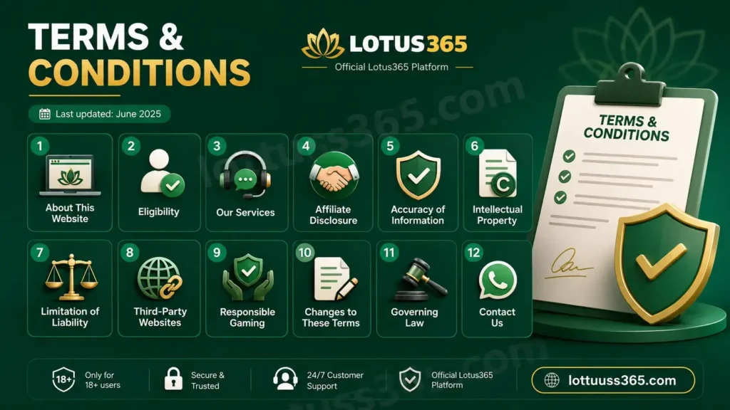 lotus365 terms and conditions